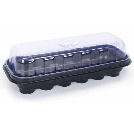 Plateau de semis deux-en-un, avec 12 blocs de terreau pour semis nutritifs, coffret de semis de jardinage pour débutants GHOST