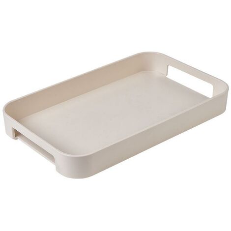 2 Plateaux Rectangulaires En Plastique - 30,5x22 Cm - Couleurs Rose Et Vert - Pour Restaurant, Café, Maison - Faciles à Nettoyer