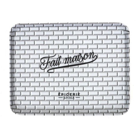 Plateau de Service "Brooklyn" 26cm Noir & Blanc