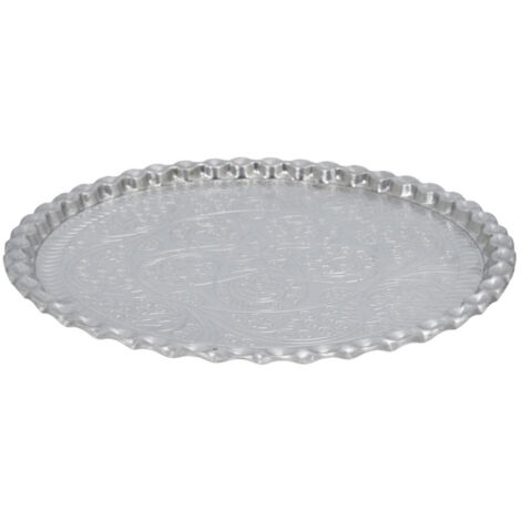 Plateau de Service "Déco" 47cm Argent