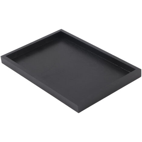 Plateau de service en bois massif pour thé, café et snacks - Format rectangulaire 25x18cm - Idéal restaurant