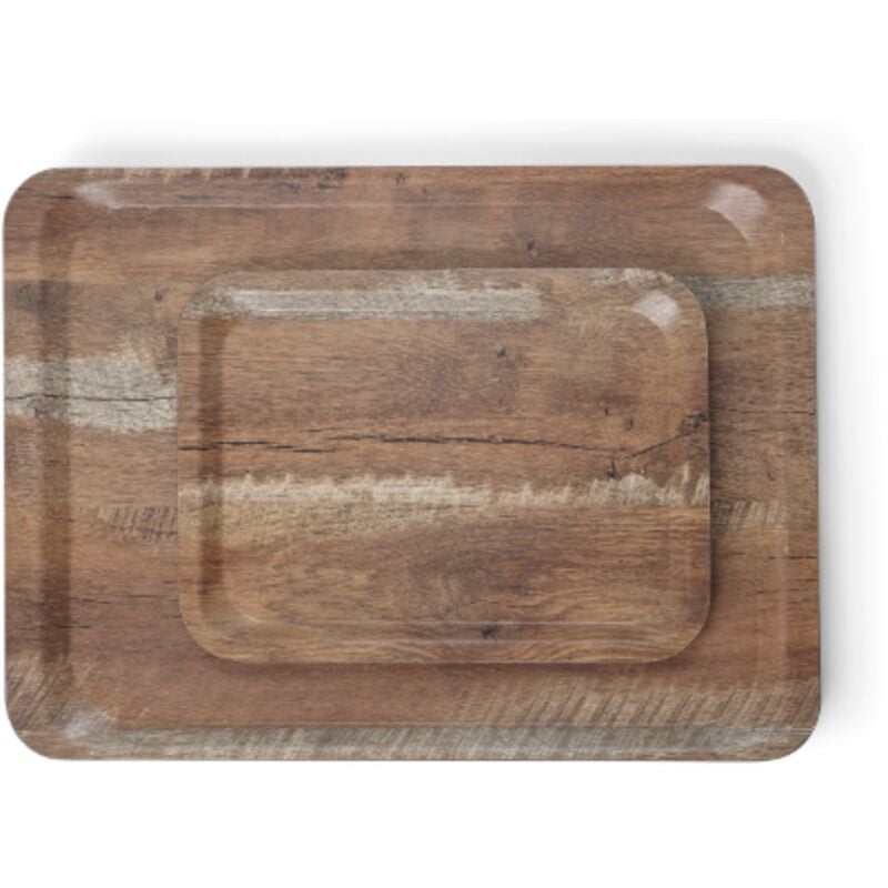 Plateau de service avec impression bois chêne 240x350mm Hendi 508916