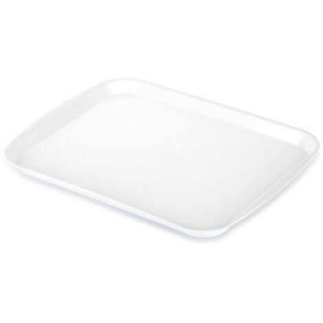 Sosody Lot De 6 Plateaux De Service En Plastique Blanc - 43,7 X 34 X 2,3 Cm