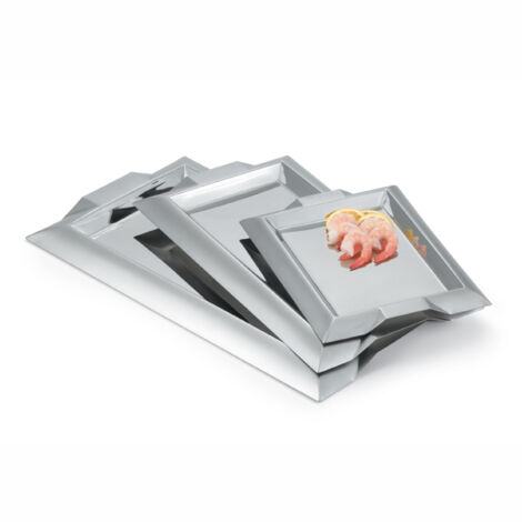 Plateau de Service Inox Rectangulaire L 30,5 à 53,3 cm - Pujadas