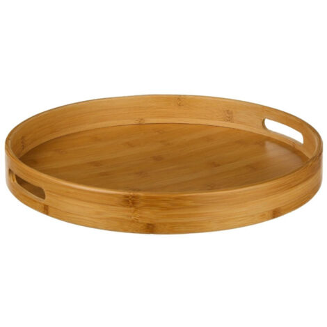 Plateau de Service Rond "Bambou" 40cm Naturel
