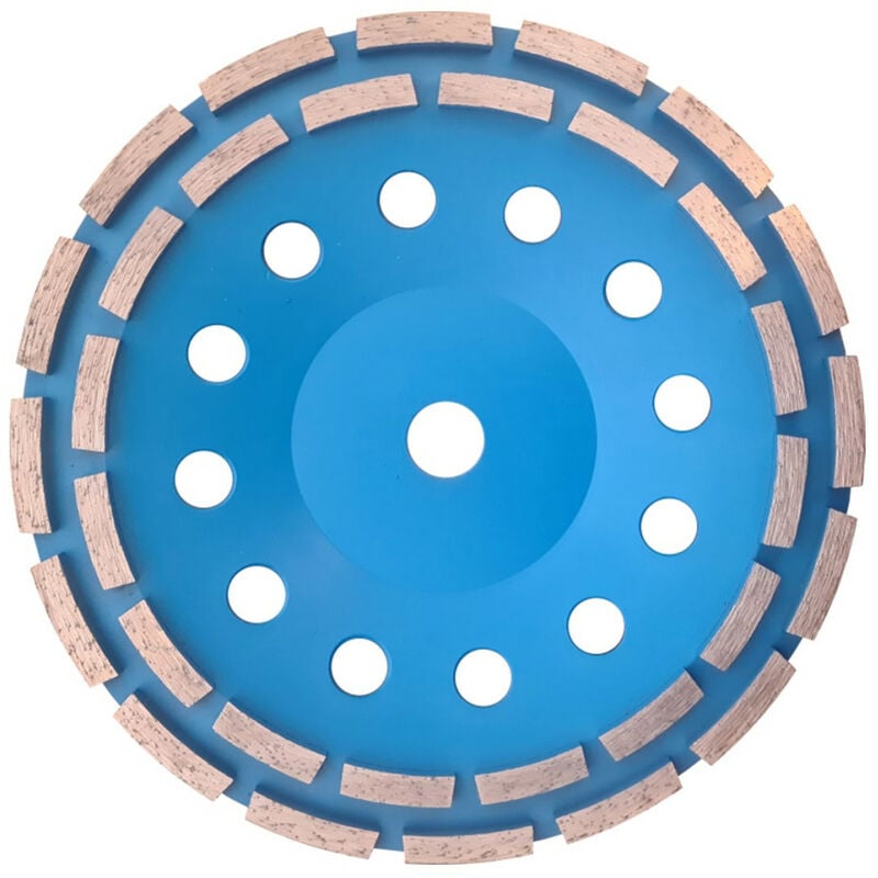 Plateau de Ponçage Diamanté Double Rangée Découpe Béton - Plateau de Surfaçage - Meuleuse Disqueuse Surfaceuse - Lame à Tronçonner - Diam 230 mm