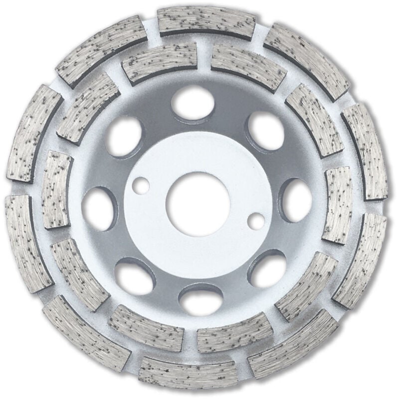 Diamwood Plateau de Surfaçage Diamanté avec corps ventilé - 125 mm - Alésage 22,23 mm - Hauteur 4,8 / 5 mm - 20 segments - Idéal pour béton et