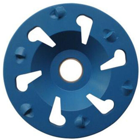 Plateau de Surfaçage PCD BIG BLUE GRINDER D.130 x Al. 25 mm x 6 PKD 3,4 mm - Epoxy, Peinture - Diamwood