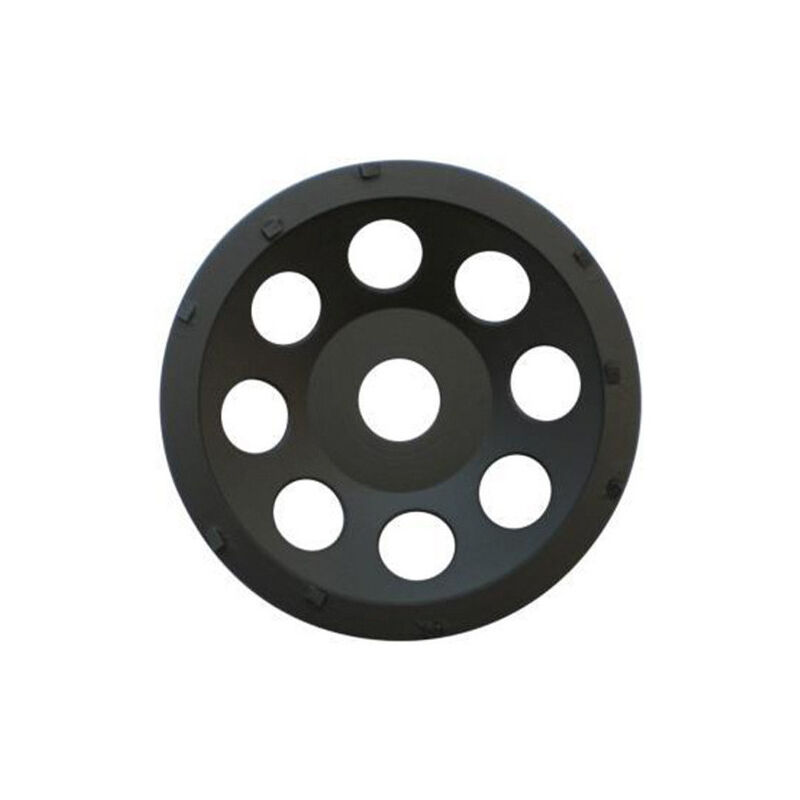 Plateau de Surfaçage pcd avec 9 Segments en Diamant Polycristallin - D.125 mm - 22,23 mm - 21 mm - Utilisation à Sec ou à l'Eau - Idéal pour Béton,
