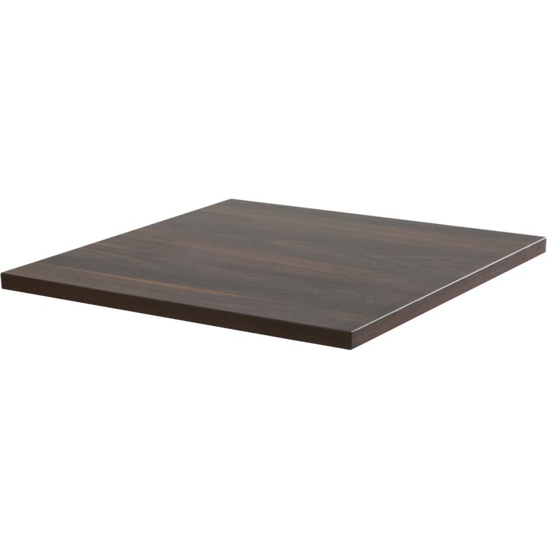 Oviala - Plateau de table carré stratifié 60 x 60 cm bois foncé Rivoli