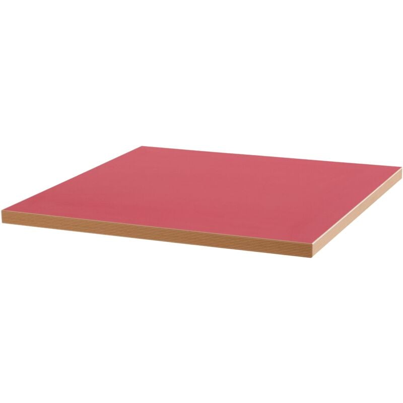 Plateau de table carré rouge 60cm La Villette
