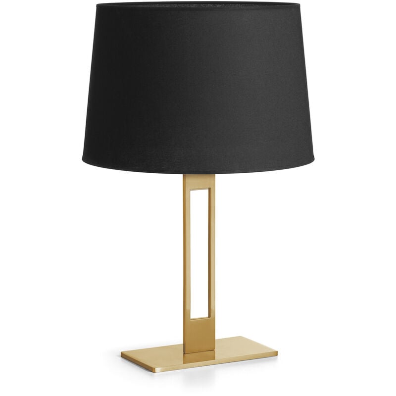 Lampe à poser classical E27 40W Or Coton noir