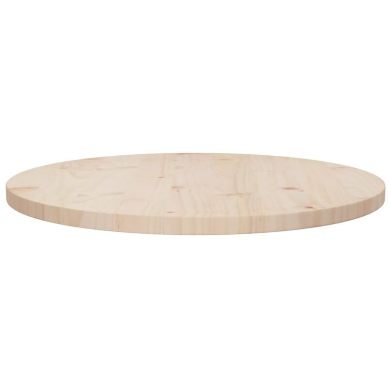 Plateau de table Design Moderne, Dessus de table de salle à manger, Ø60x2,5 cm Bois de pin massif OIB6090E