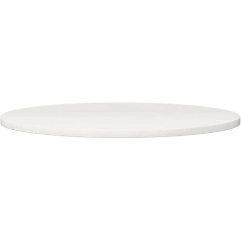 Plateau de table Design Moderne, Dessus de table de salle à manger, Blanc Ø90x2,5 cm Bois de pin massif OIB6493E