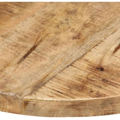 Plateau de table Design Moderne, Dessus de table de salle à manger, Bois de manguier solide Rond 25-27 mm 50 cm OIB5043E