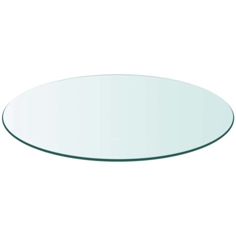 Plateau de table Design Moderne, Dessus de table de salle à manger, ronde en verre trempé 500 mm OIB3222E