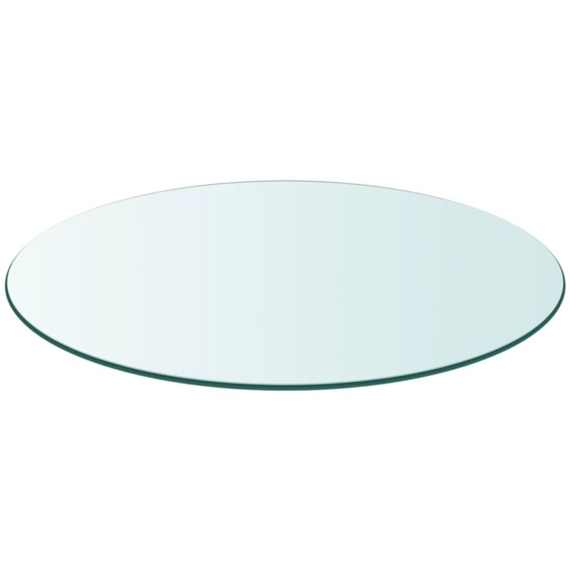Plateau de table Design Moderne, Dessus de table de salle à manger, ronde en verre trempé 600 mm OIB2825E - Transparent
