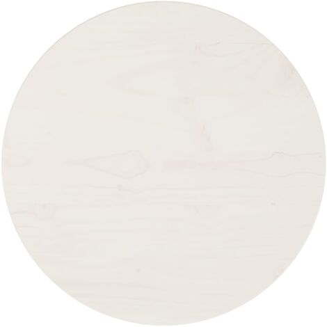 Plateau De Table Dessus de table Blanc Ø40x2,5 cm Bois de pin massif 89548