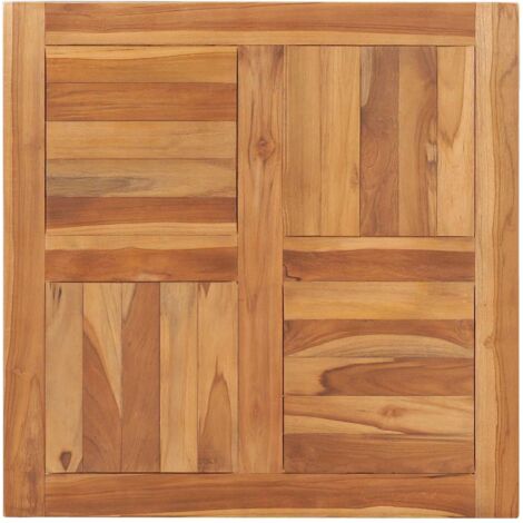 Plateau De Table Dessus de table  Bois de teck solide 70x70x2,5 cm 73938