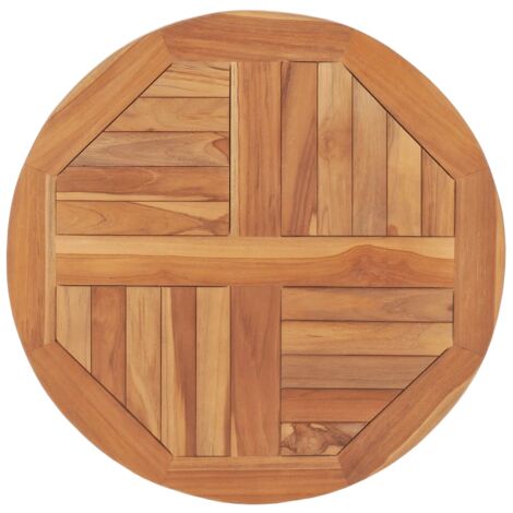Plateau De Table Dessus de table  Bois de teck solide Rond 2,5 cm 60 cm 79278