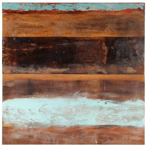 Plateau De Table Dessus de table carré 80x80 cm 25-27 mm Bois de récupération 93658