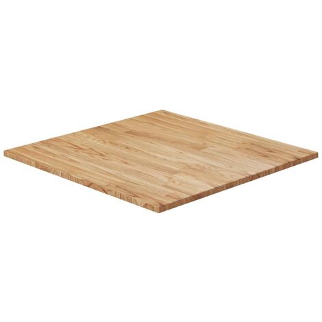 Plateau De Table Dessus de table carré Marron clair90x90x1,5cm Bois chêne traité 69898