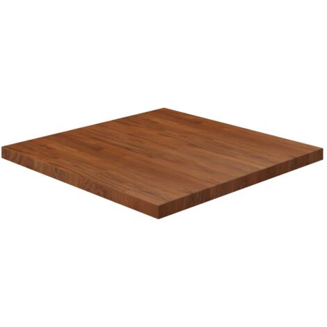 Plateau De Table Dessus de table  carré Marron foncé 80x80x4cm Bois chêne traité 26678