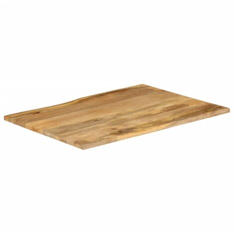 Plateau De Table  Dessus de table  Dessus de bureau 90x80x3,8 cm bord vivant bois massif manguier CFW85879