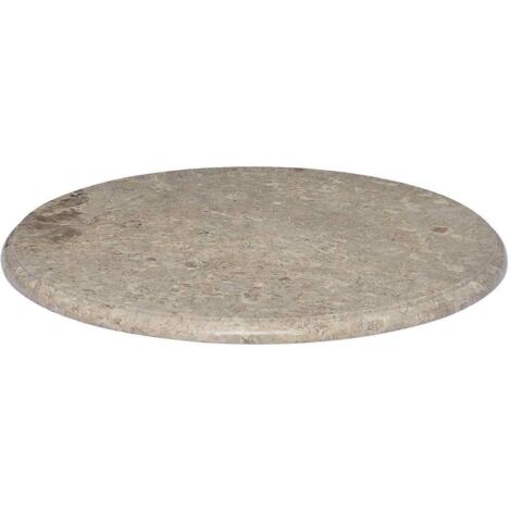 Plateau De Table Dessus de table Gris Ø60x2,5 cm Marbre 37461