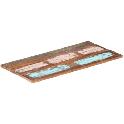 Plateau De Table Dessus de table rectangulaire 60x100 cm 25-27 mm Bois récupéré 90521