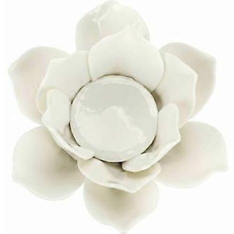 Plateau de table en céramique haute température, orné de fleurs succulentes artisanales, pour une décoration intérieure élégante. Base robuste assurant une stabilité optimale (11,5 cm x 6 cm).