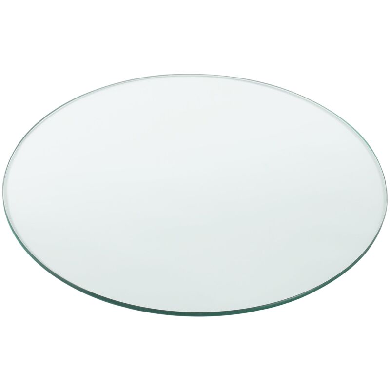 Plateau de table en verre ESG diamètre 60 cm transparent