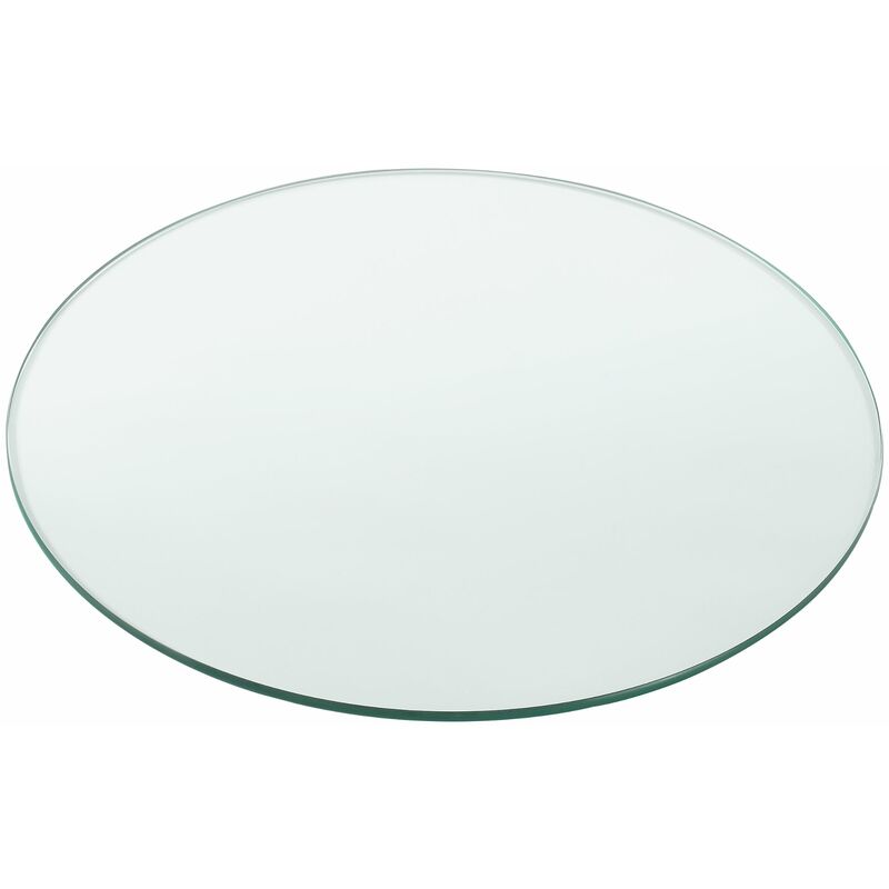 Plateau de table en verre esg diamètre ø 70 cm transparent