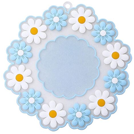 [Plateau de table] Étoile Flower PVC Silicone Antidérapant - Isolant thermique pour casseroles - 20x20cm Bleu 1pc