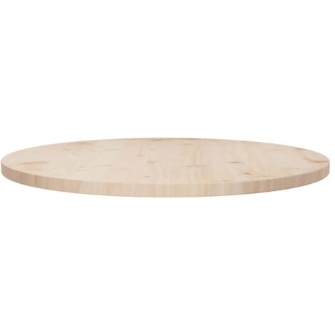 Plateau de table - Parfait pour Table à Manger, Cuisine ou Bureau Ø70x2,5 cm Bois de pin massif Chic-248332