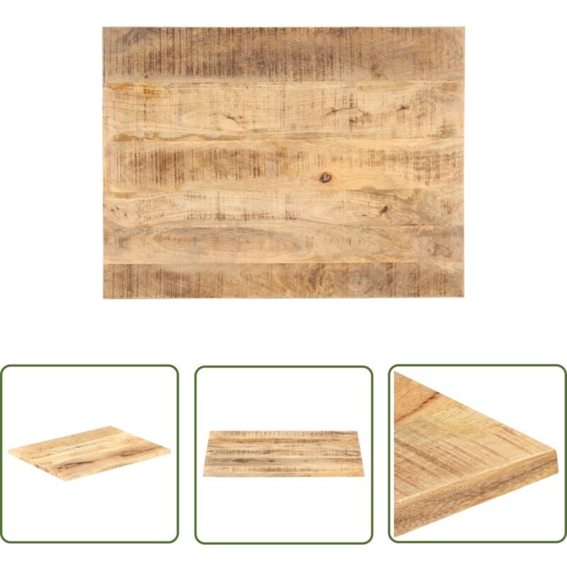 Maison Chic - The Living Store Dessus de table Bois de manguier solide 25-27 mm 90x70 cm - Dessus De Table - Plateau De Table - Bois Massif
