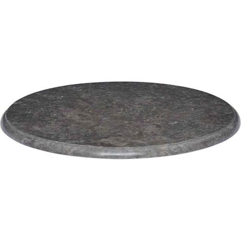 Plateau de table - Parfait pour Table à Manger, Cuisine ou Bureau Noir Ø60x2,5 cm Marbre Chic-553819