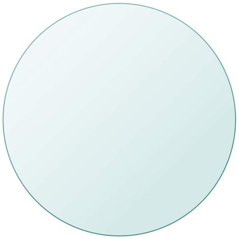 Plateau de table - Parfait pour Table à Manger, Cuisine ou Bureau ronde en verre trempé 800 mm Chic-146179