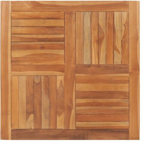Plateau De Table Plan de travail - Bois de teck solide Carré 90x90x2,5 cm BV378128 - BonneVie