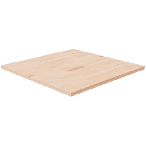 Plateau De Table Plan de travail - carré 80x80x2,5 cm Bois chêne massif non traité BV343841 - BonneVie