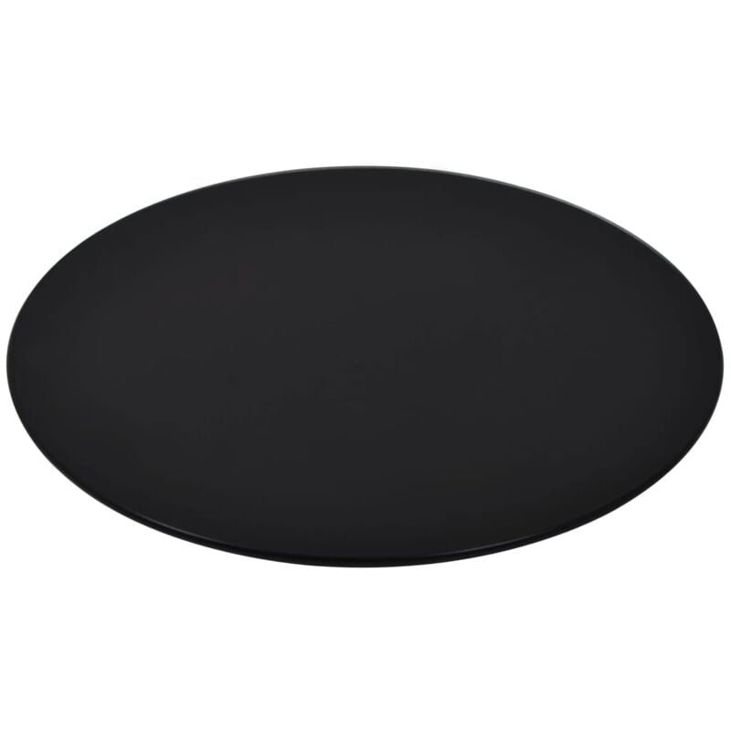 Plateau De Table Plan de travail - rond Verre trempé 700 mm BV221107 Bonnevie Noir