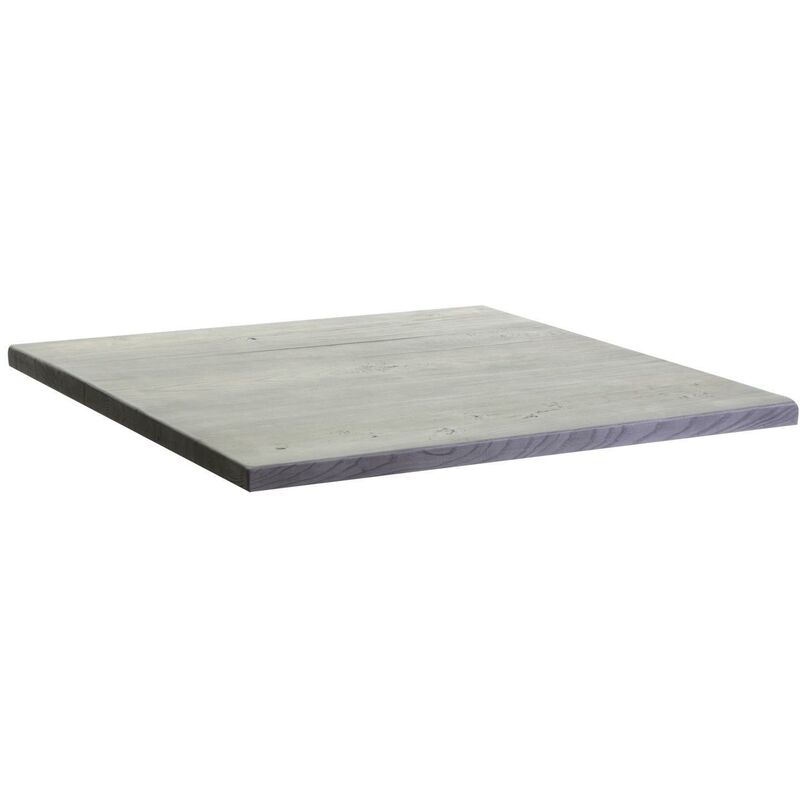 Plateau de table rectangulaire en résine grise pour extérieur