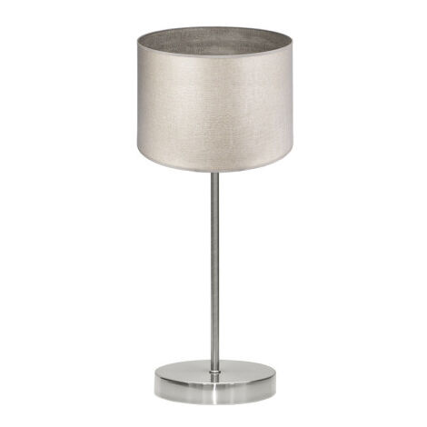 Plateau de table tania 1xe14 nickel/bois gris 42x17x17 cm