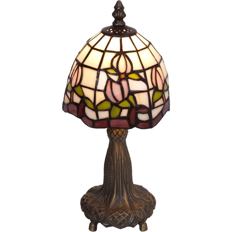 Fijalo - Tiffany Petite Lampe de Table diamètre 16cm Série Compact