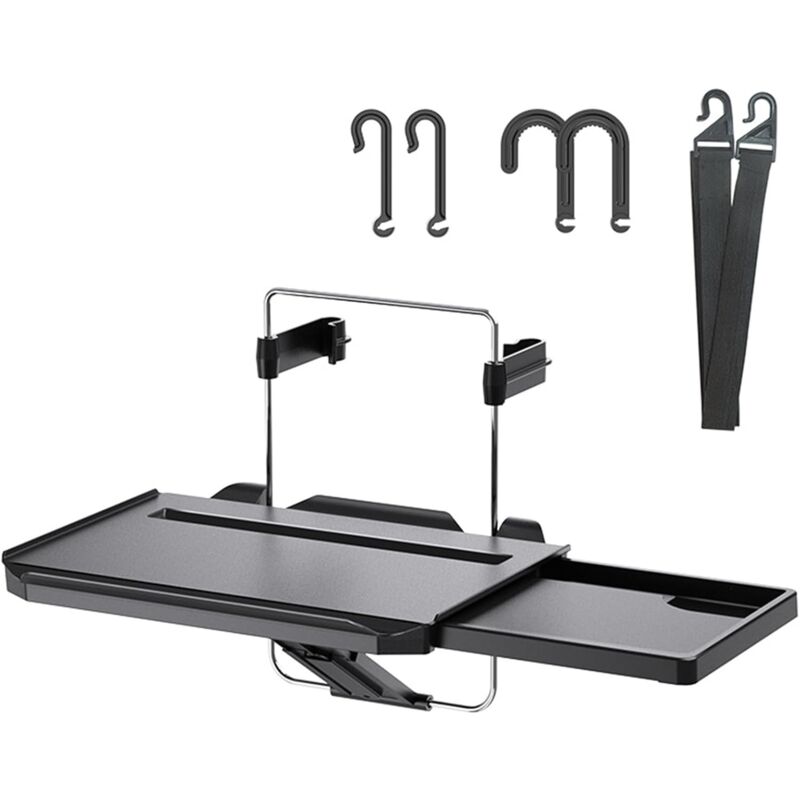 Plateau de volant pour voiture, plateau de table réglable en hauteur, table pliante multifonctionnelle pour l'arrière de la voiture, adapté aux