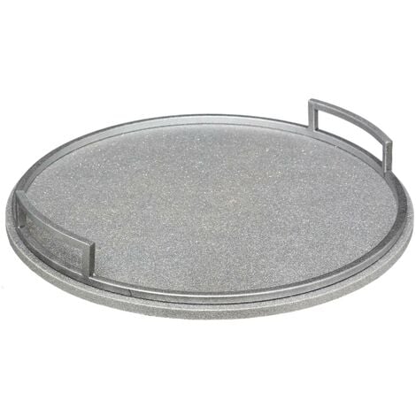 Plateau Tournant de Nourriture Rond en Verre Trempé Transparent, Assiette  de Service de Table Ronde à 360 °, Lazy Susan Plateau Aluminium Métal ø