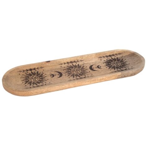 Plateau décoratif en bois de manguier, style ethnique, idéal pour la maison, le bureau, comme cadeau, décoration polyvalente.