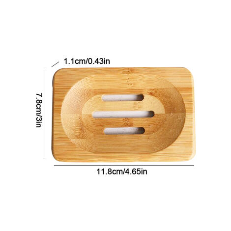 Plateau distributeur de savon en bois, comptoir de vanité, organisateur de bouteilles, rond carré bougies, plateau de rangement de bijoux pour salle de bains,Soap dish-B