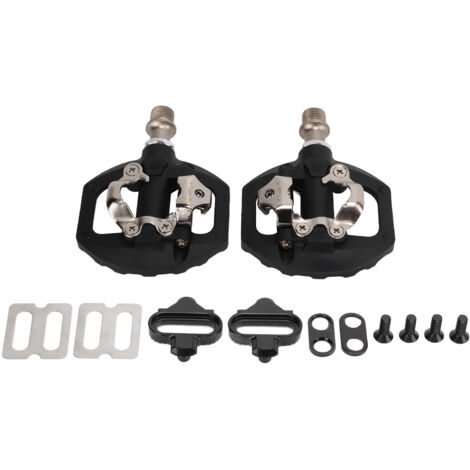 Plateau Double Face Polyvalent pour VTT et Vélo Route, Pédales Clipless Étancher avec Cales Compatibles SPD