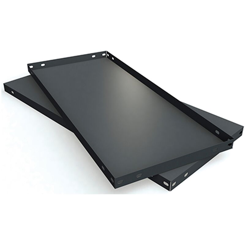 Plateau métallique Simonrack gris foncé 800x500mm, fabriqué à partir de bobines d'acier.